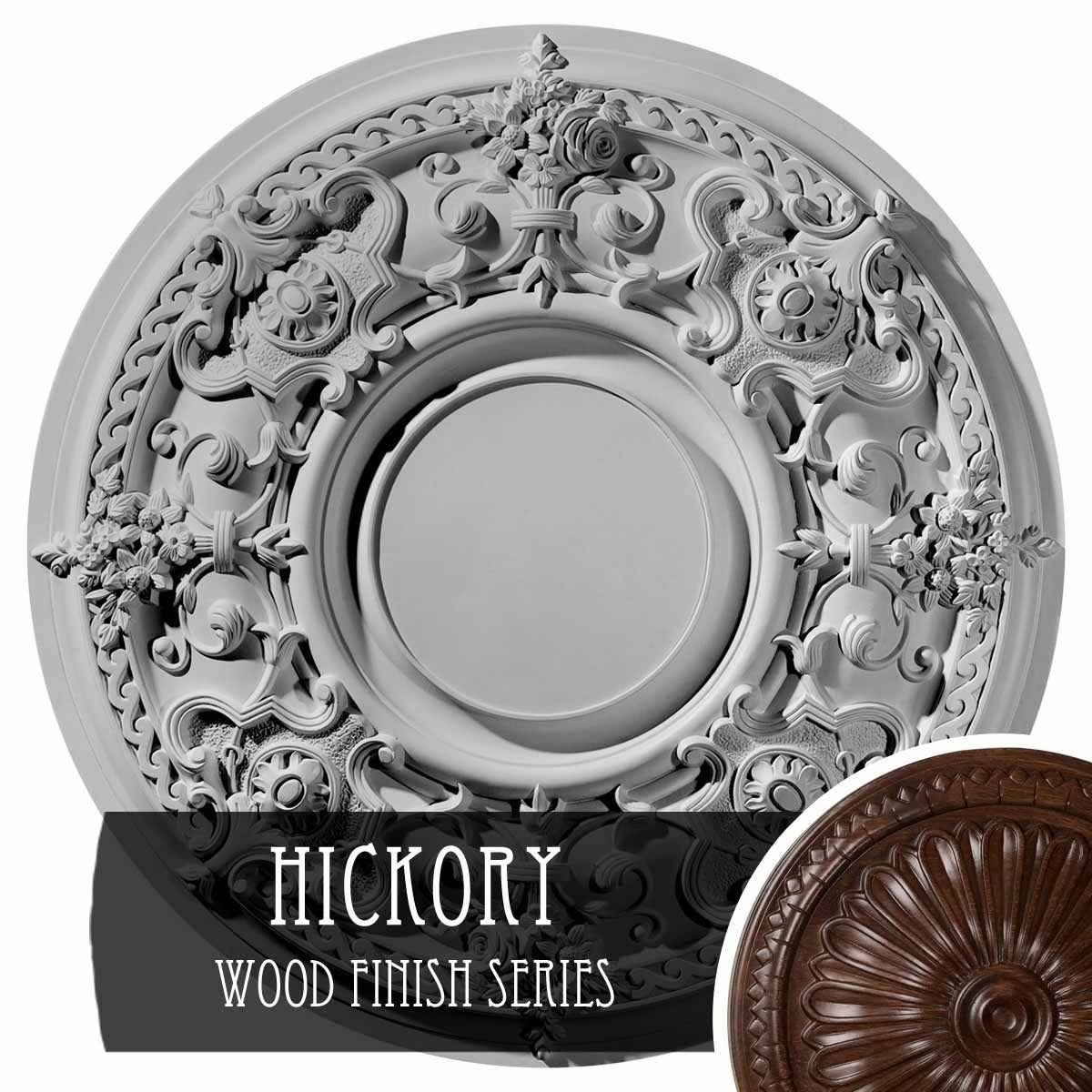 Hand-Painted Hickory Ceiling Medallion I8818