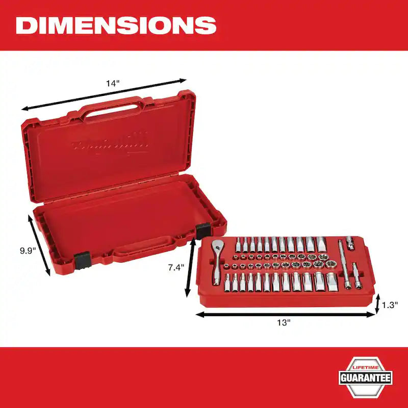 1/4 in. and 3/8 in. and 1/2 in. Drive SAE/Metric Ratchet and Socket Mechanics Tool Set (153-Piece) N7433