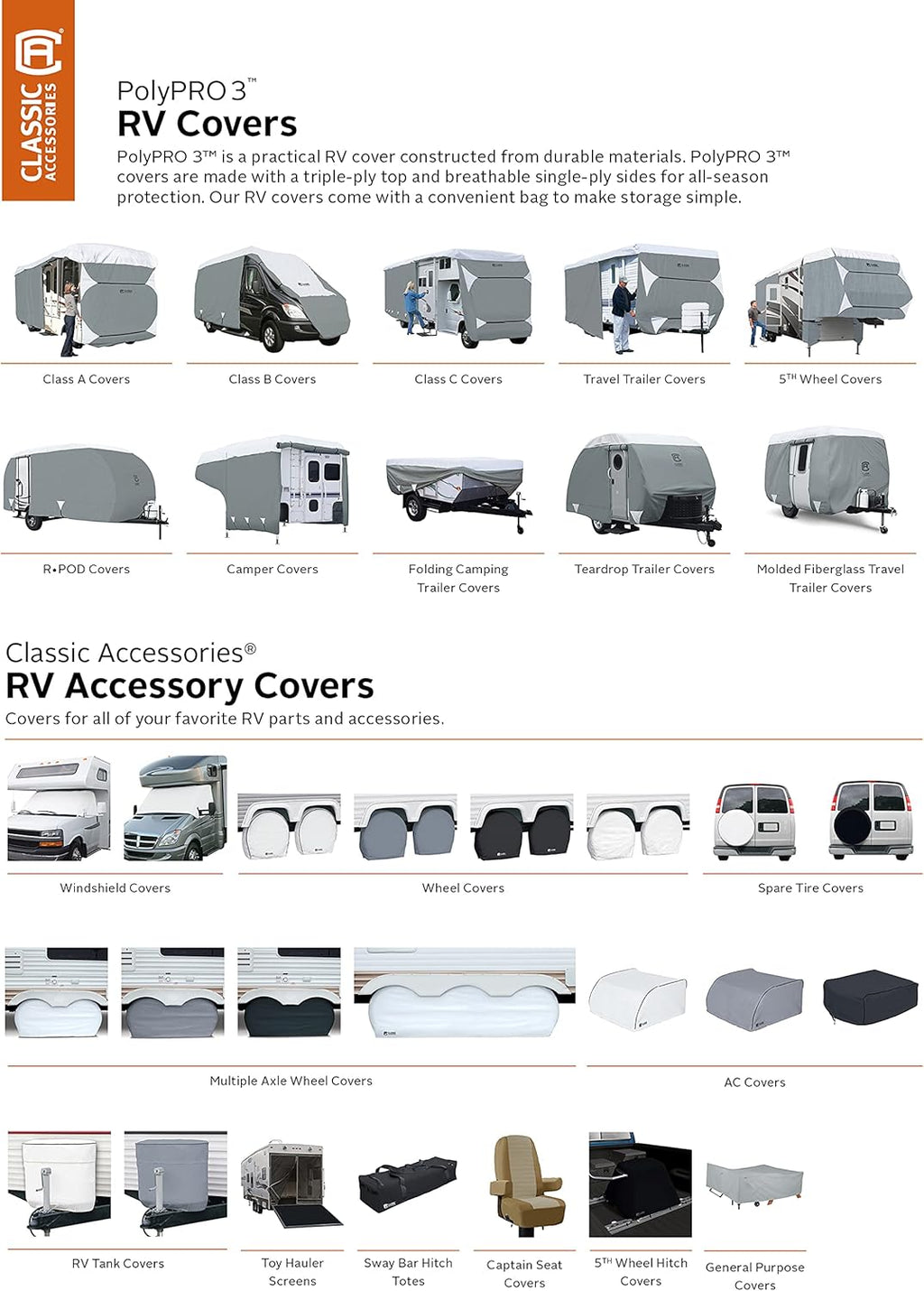 Grey Pop-Up Camper Trailer Cover L68698