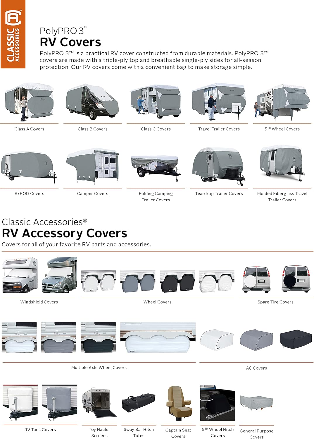Grey Pop-Up Camper Trailer Cover L68698