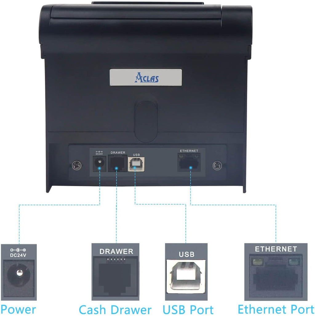 Thermal Receipt Printer 80mm with Auto Cutter USB Serial Port X94825