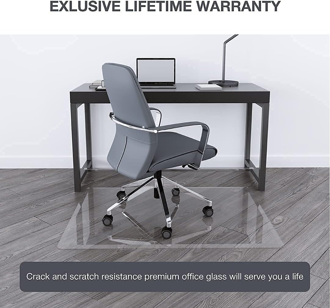 Tempered Glass Office Chair Mat 36x48 V660