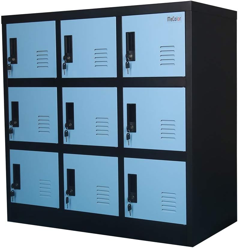 Blue Small Office Storage Locker Cabinet Q868951