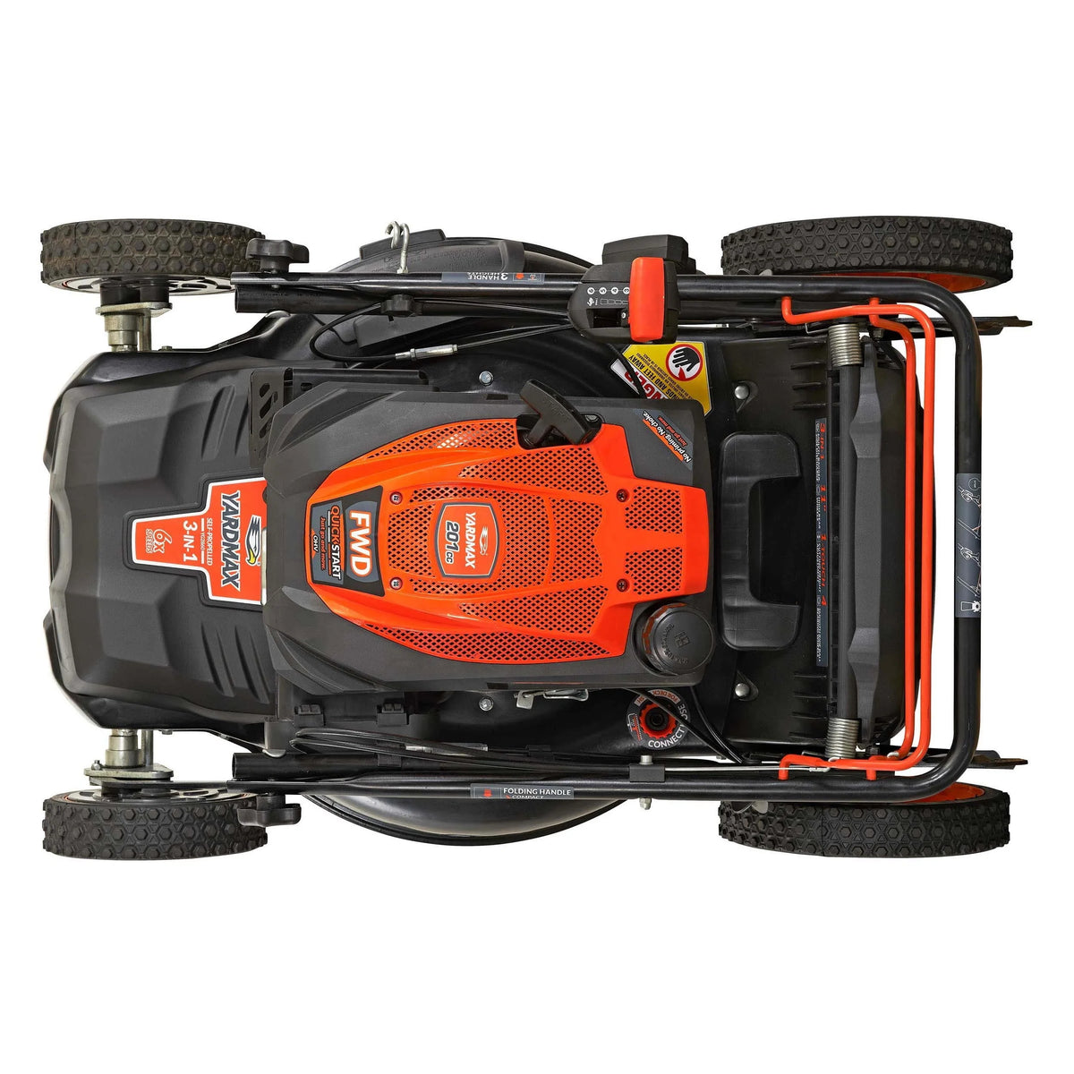 201cc 6 Speed 3-in-1 Gas Self Propelled Lawn Mower M98880