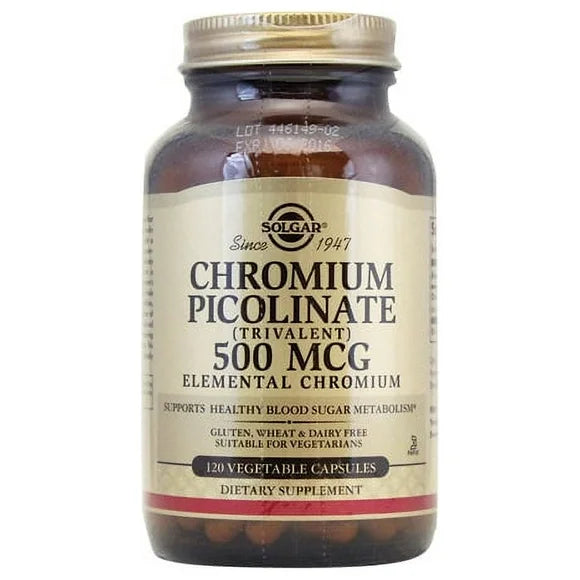 Chromium Picolinate 500 mcg 120 Vegetable Capsules T180021