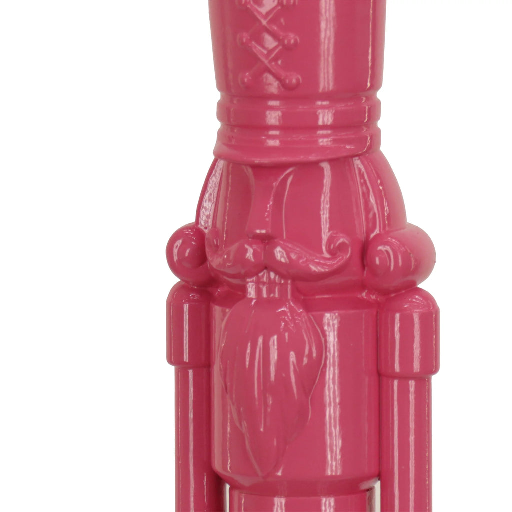 Resin Christmas Nut Cracker, Pink, 24in S3409