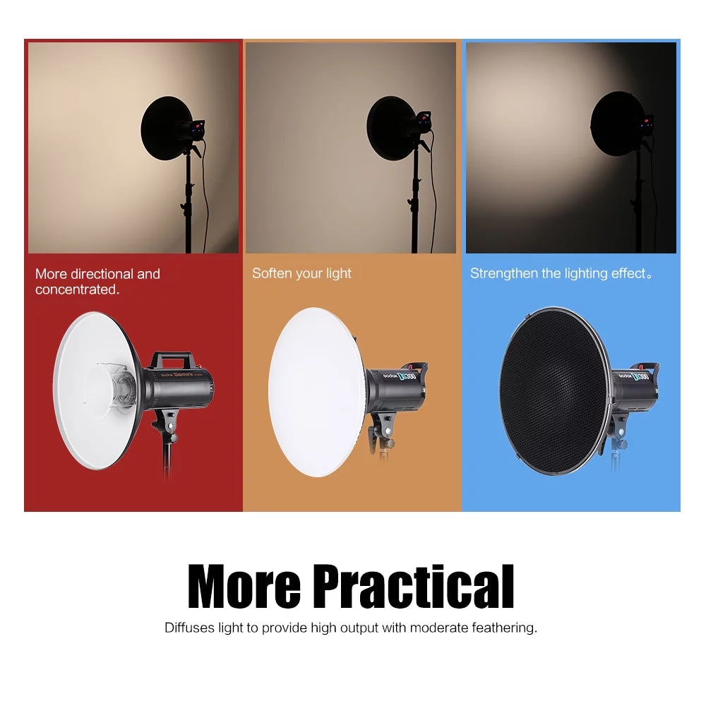 41cm Speedlite Strobe Lighting Diffuser Beauty Dish Lampshade Bowens Mount V350913