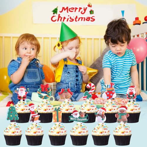 12pcs Christmas Cake Topper E260