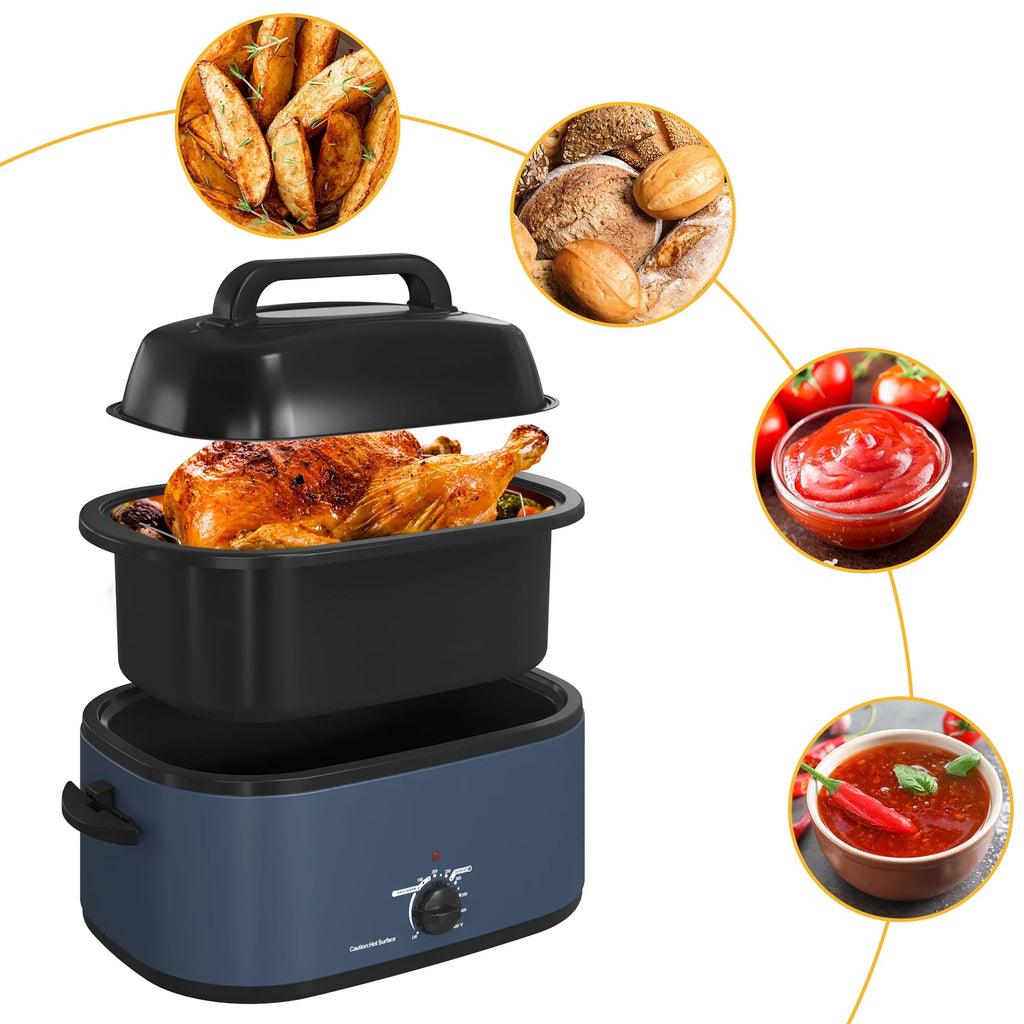 24 Quart Electric Roaster Oven with Self-Basting Lid O40335