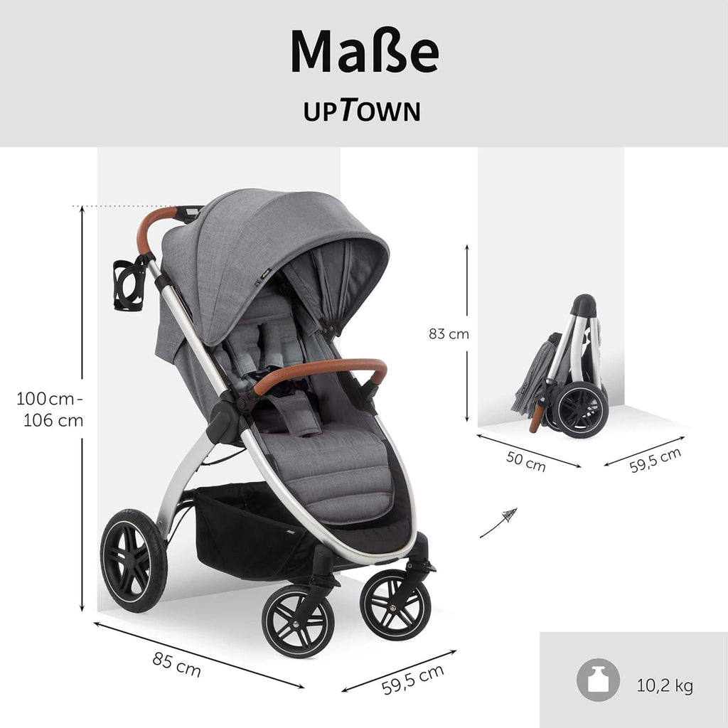 Melange Rose Stroller with Cup Holder and Canopy S20083