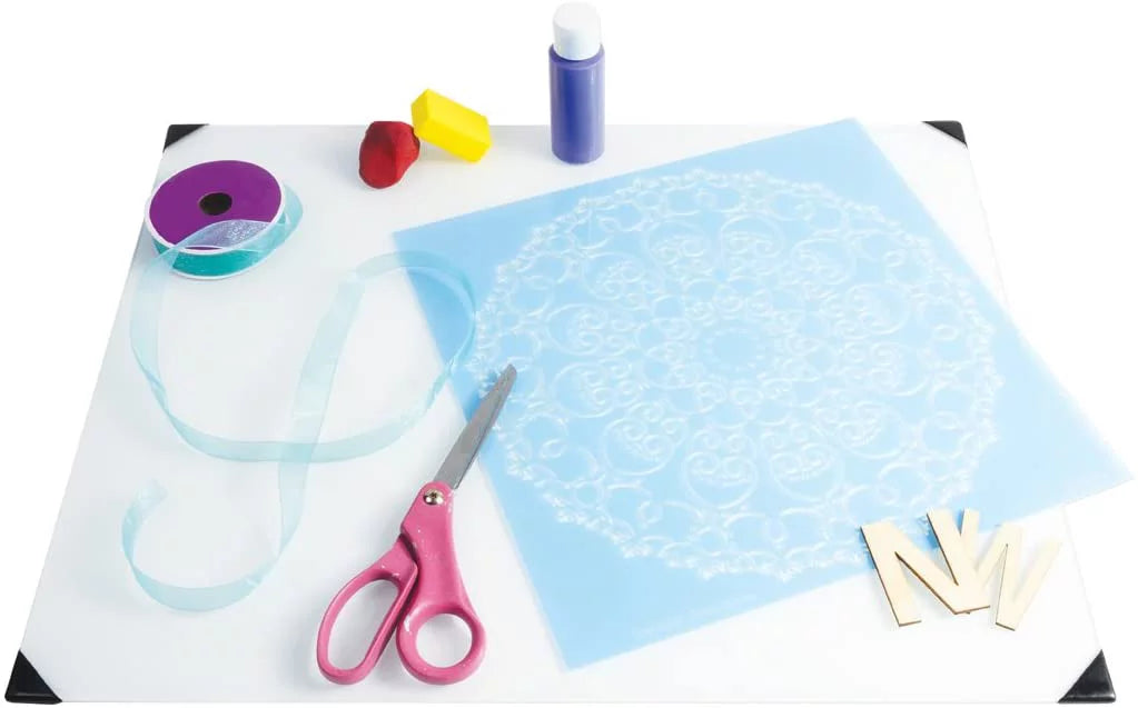 White Glass Table Top Palette 16" x 20" J200