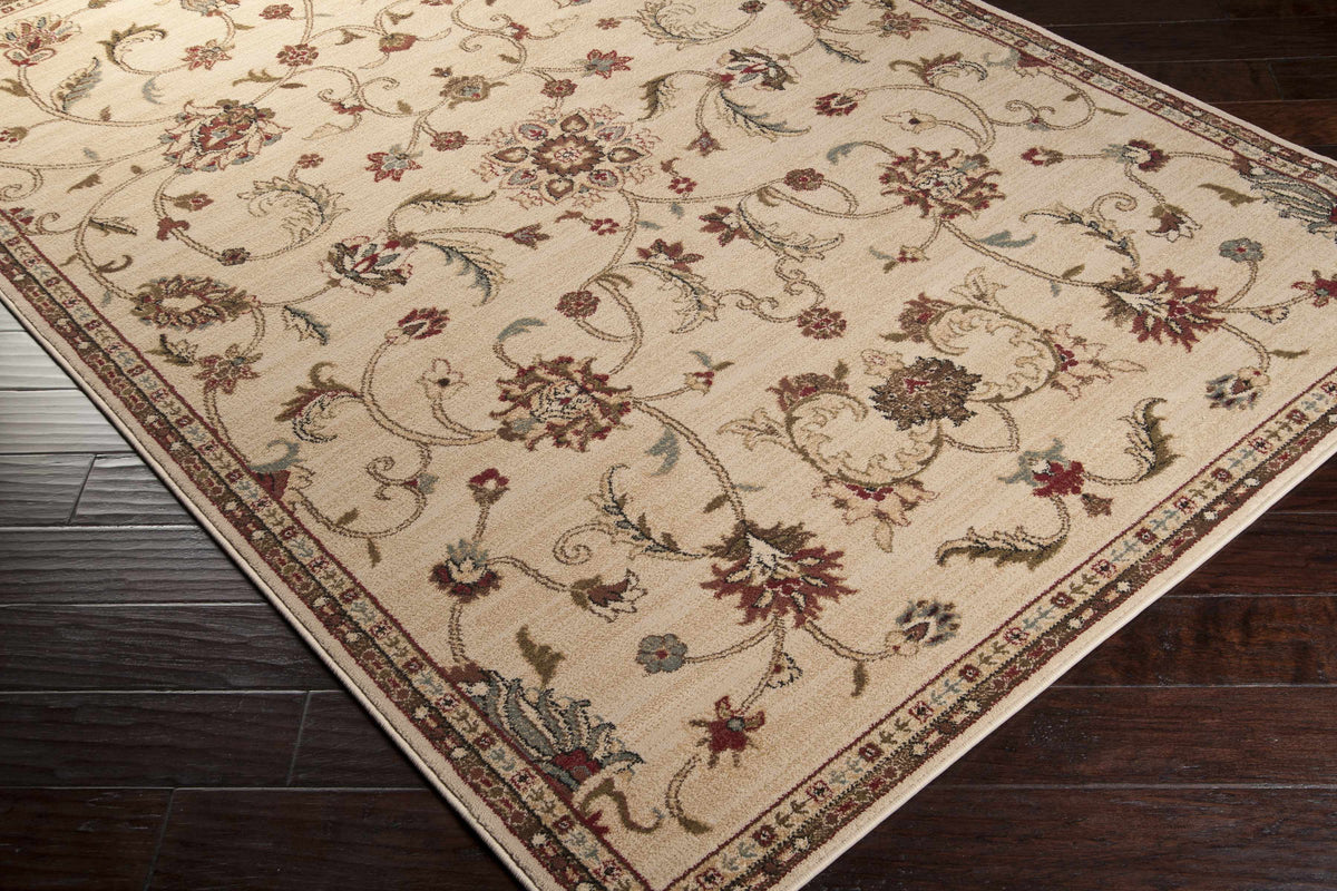Black Beige Orange Area Rug Y862