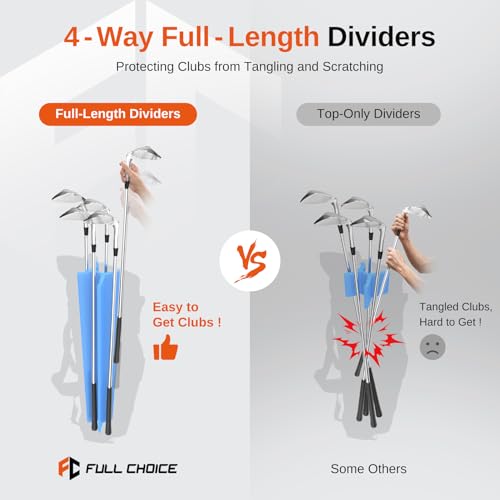 Lightweight Golf Stand Bag with 4-Way Dividers and Dual Straps M35168