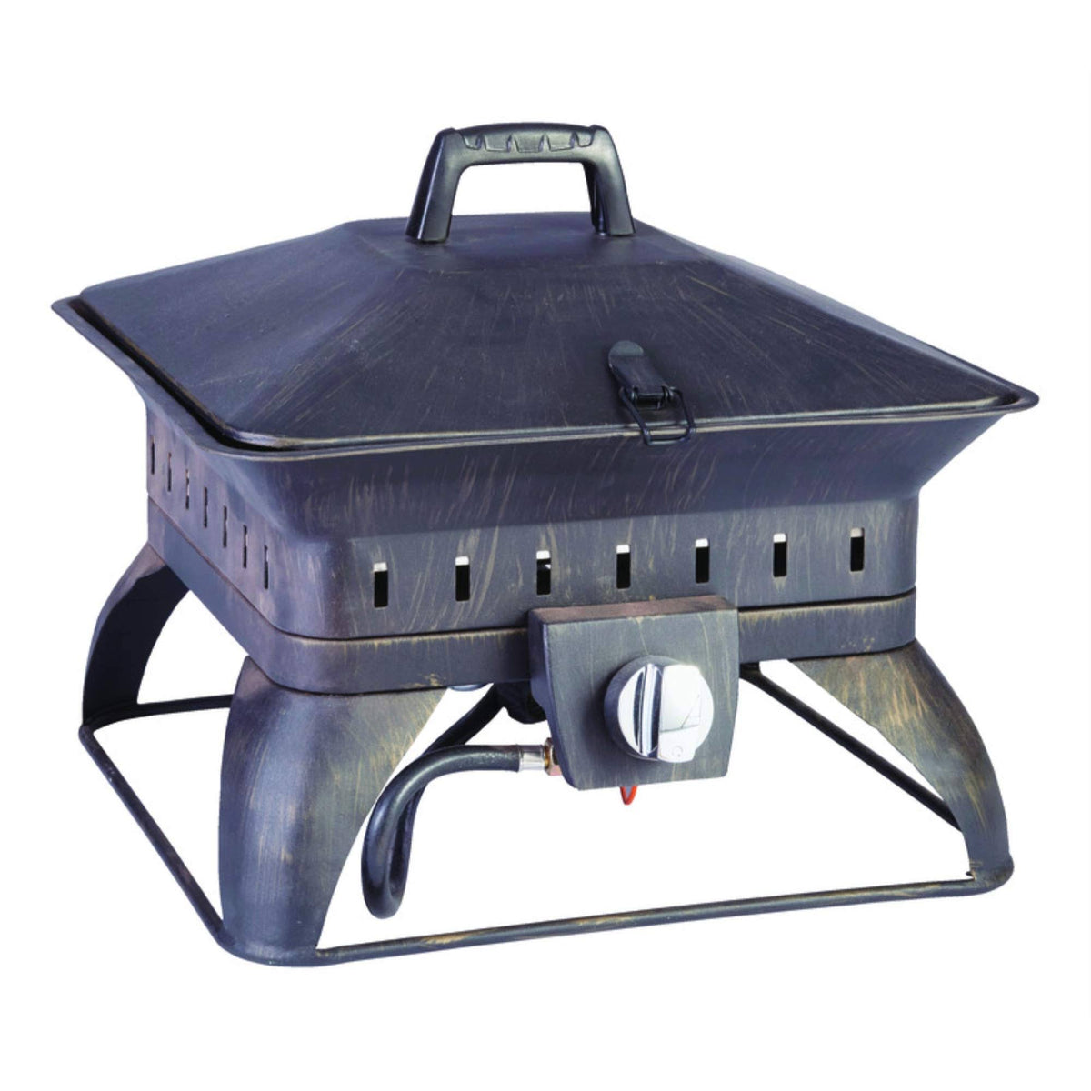 Square Portable Propane Fire Pit 14.6 in. H x 18.7 in. W x 18.7 in. D Porcelain Y889634