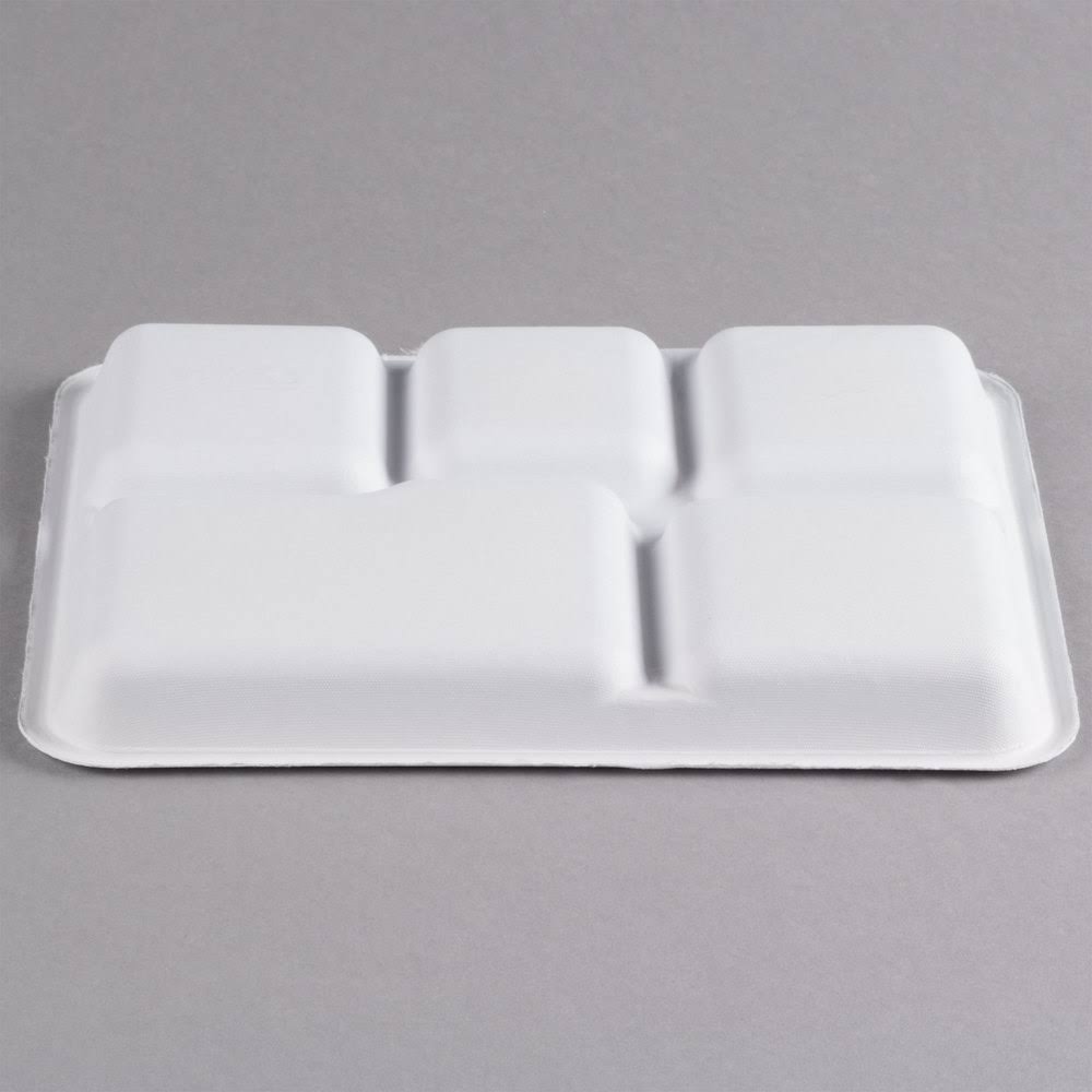 Heavy-Weight Fiber 5-Compartment Café Tray Y3330