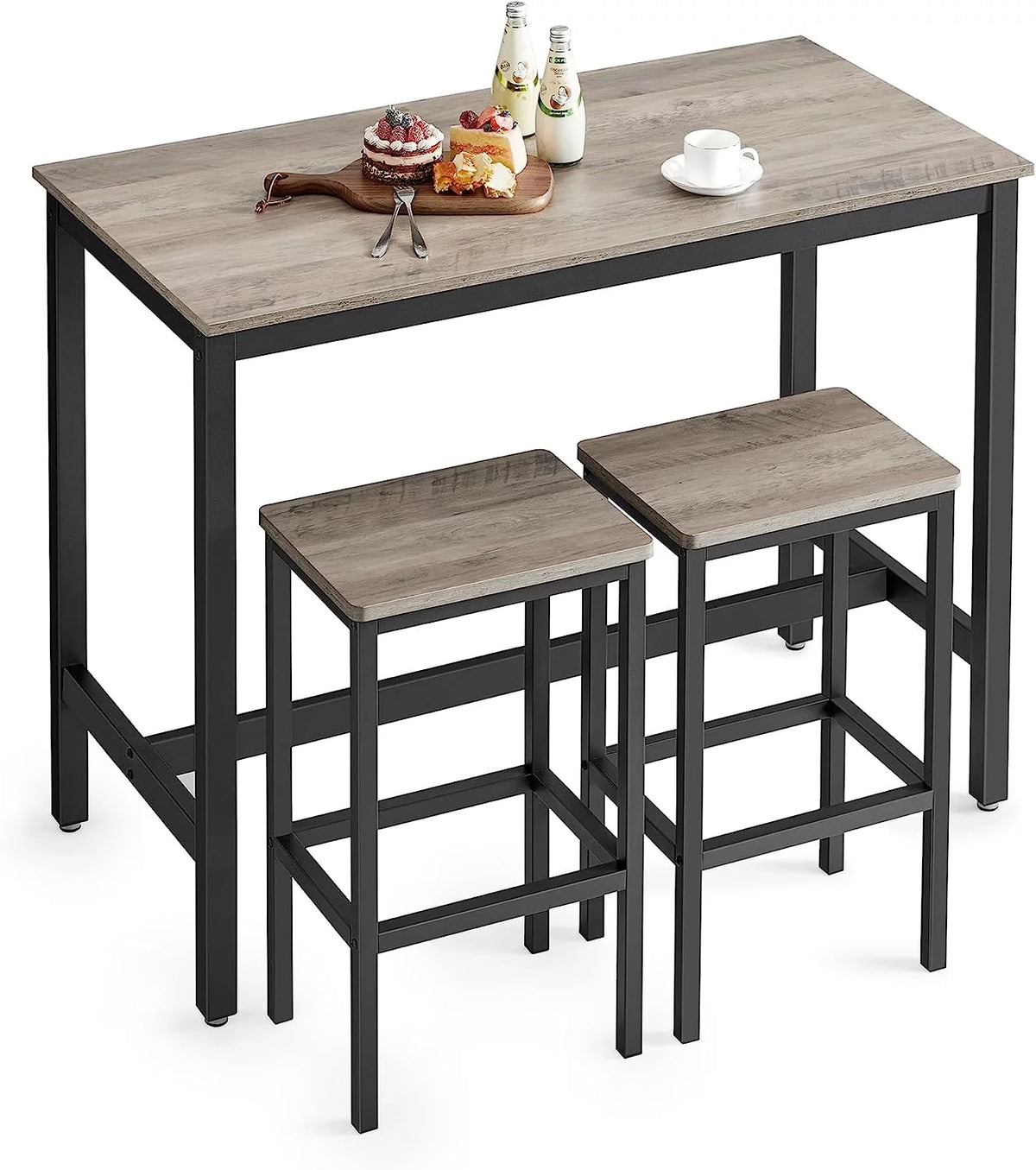 Bar Table Set with 2 Bar Stools E9569