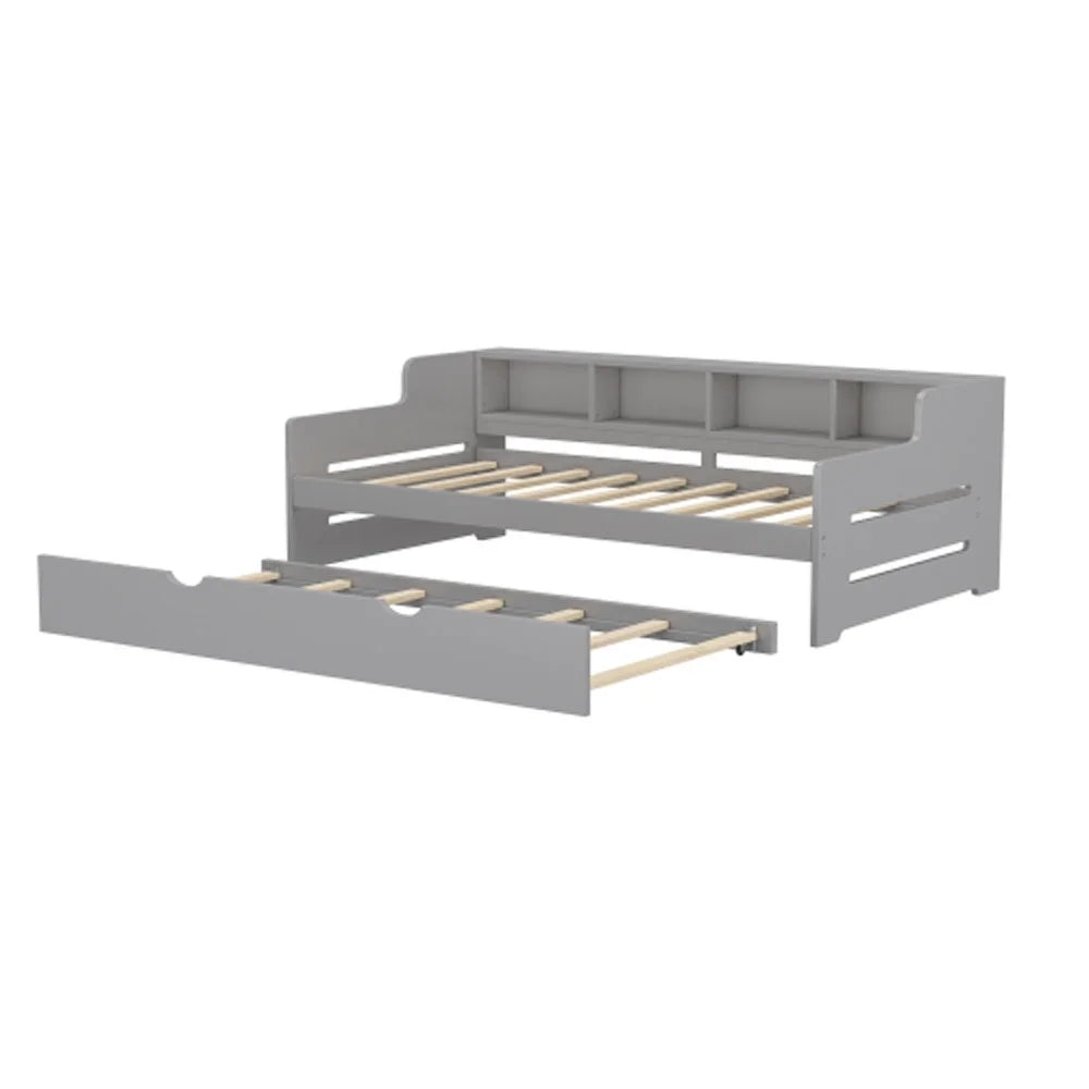 Twin Size Wooden Day Bed with Trundle R747740