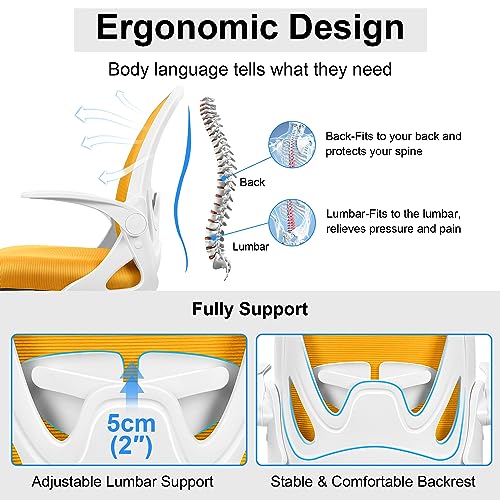 Black Ergonomic Drafting Chair with Flip-up Armrests and Footrest Ring V2160