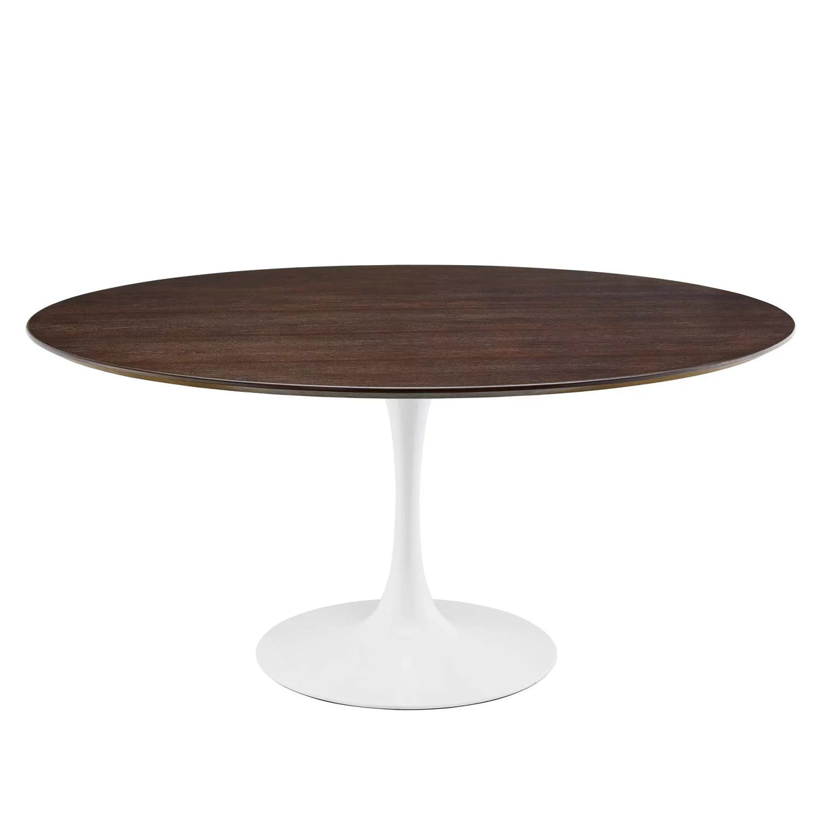 60 inch Round White Walnut Wood Dining Table C225