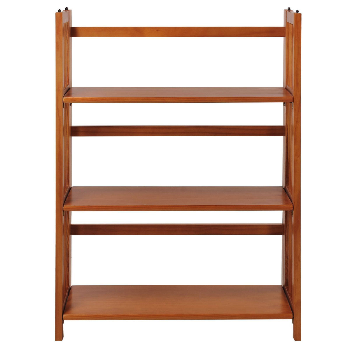 3 Shelf Folding Stackable Bookcase Chestnut X394