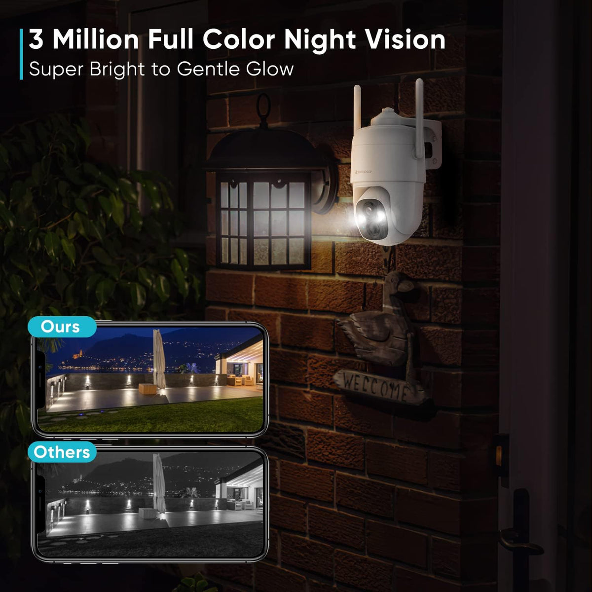 Wireless Outdoor Security Camera 1080P PTZ E416701