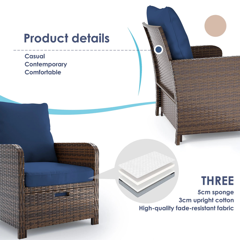 5 Piece Patio Furniture Set S50909