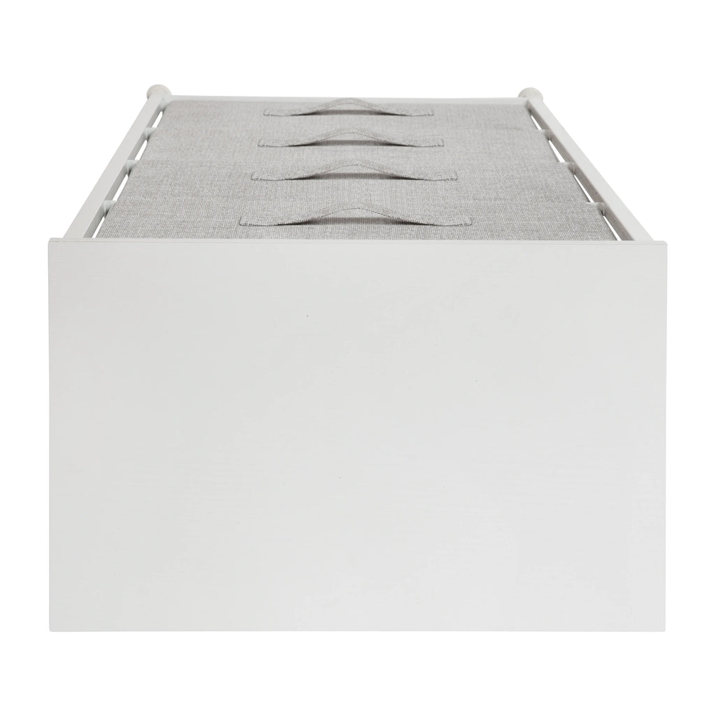 White 4 Drawer Fabric Storage Dresser O460813