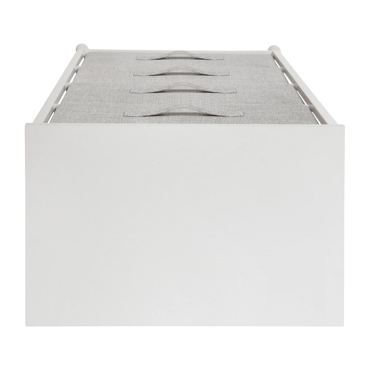 White 4 Drawer Fabric Storage Dresser O460813