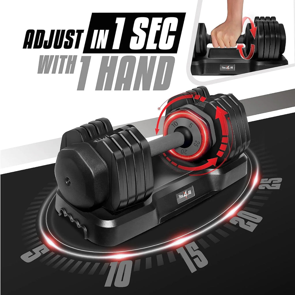 Adjustable Dumbbells 25lb Pair E602