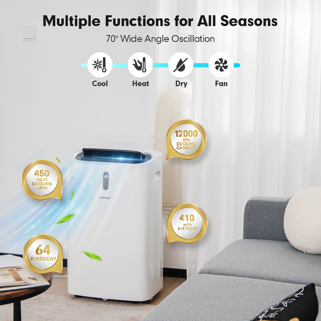 8800 BTU 4-in-1 Portable Air Conditioner D16540