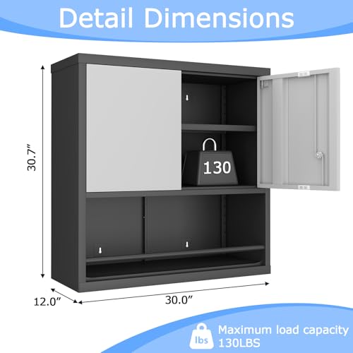 Metal Garage Storage Cabinet with Wheels and Lock S352