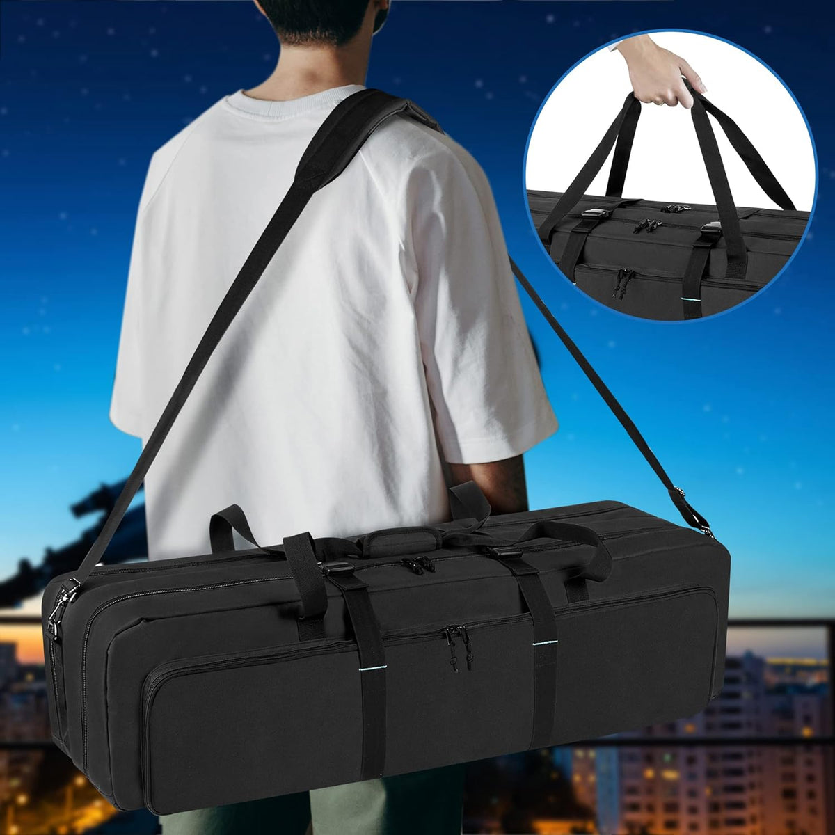 Double-Layer Padded Telescope Case with Accessories Bag A2310