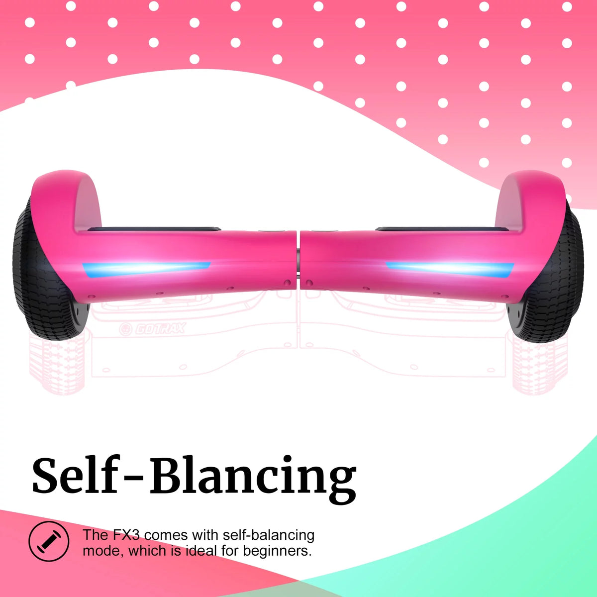 Pink Hoverboard 6.5" LED Wheels Q3724