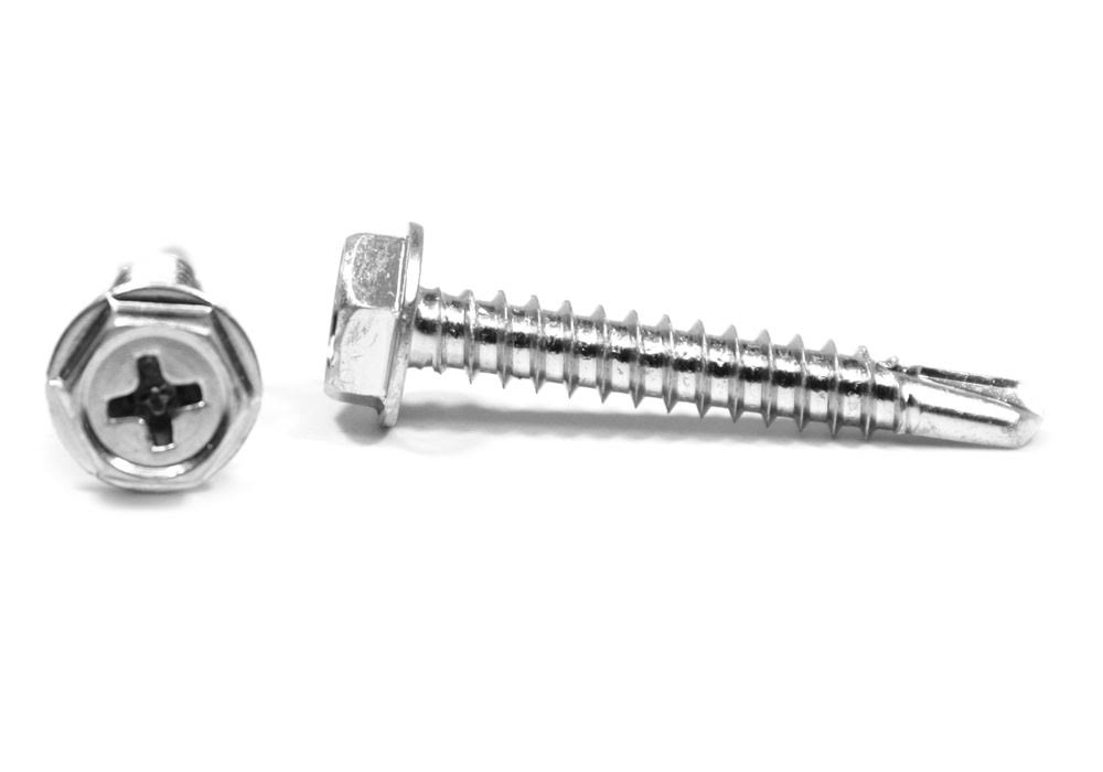 #10-16 x 1/2 Self Drilling Screw Phillips Hex Washer Head Zinc Plated Y790
