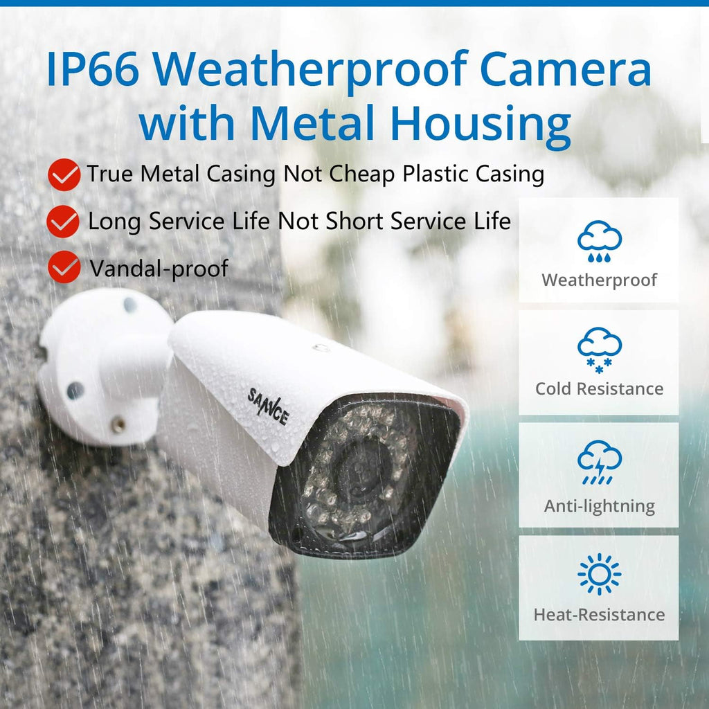 1080P 4 Pcs Security Camera System with 1TB Hard Drive A3161