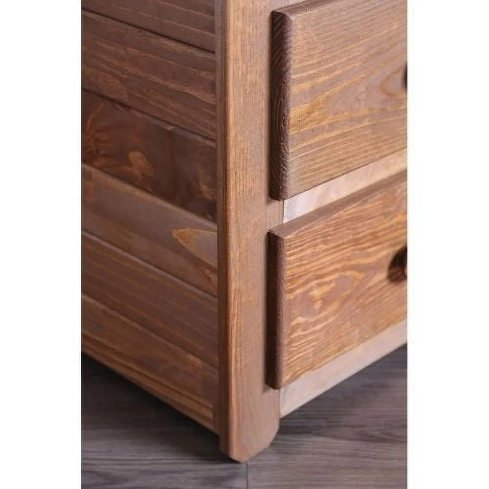 Brown 2 Drawer Wood Night Stand J9922