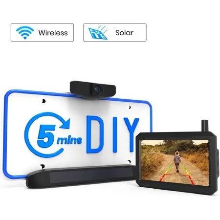 Solar Wireless Backup Camera with 5-Inch HD Monitor F98731