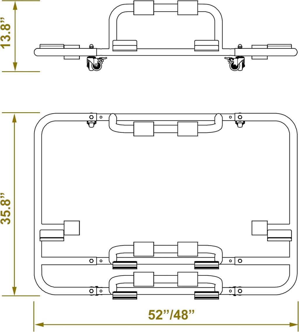 Hard Top Carrier Sliding 3-Pieces Storage Rack W93135