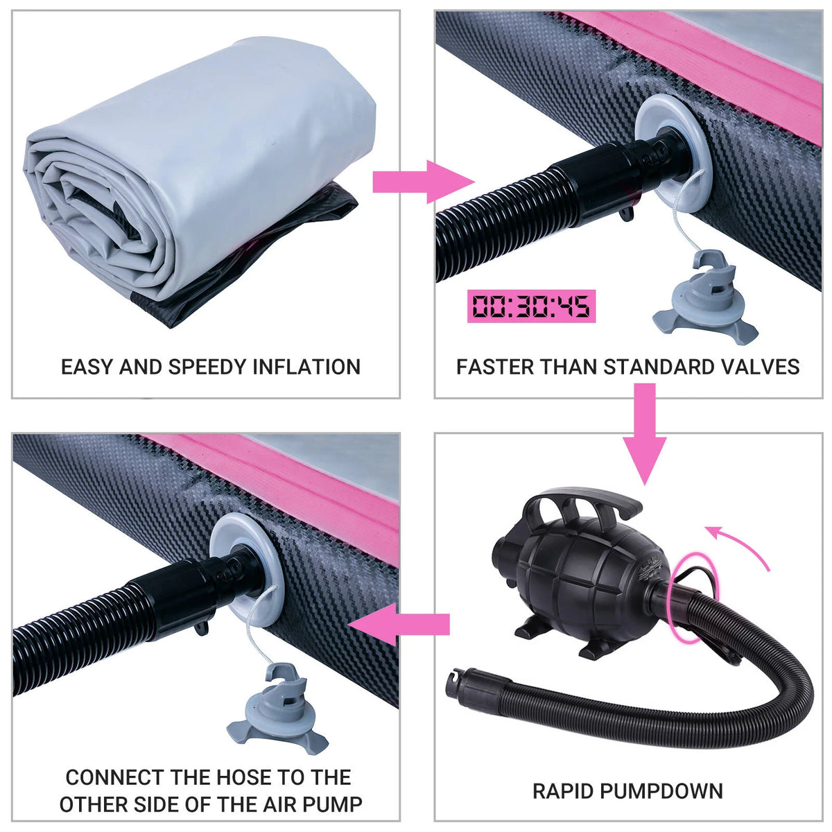 Inflatable Air Tumble Track Gymnastics Tumbling Mat 4in Thick B1298