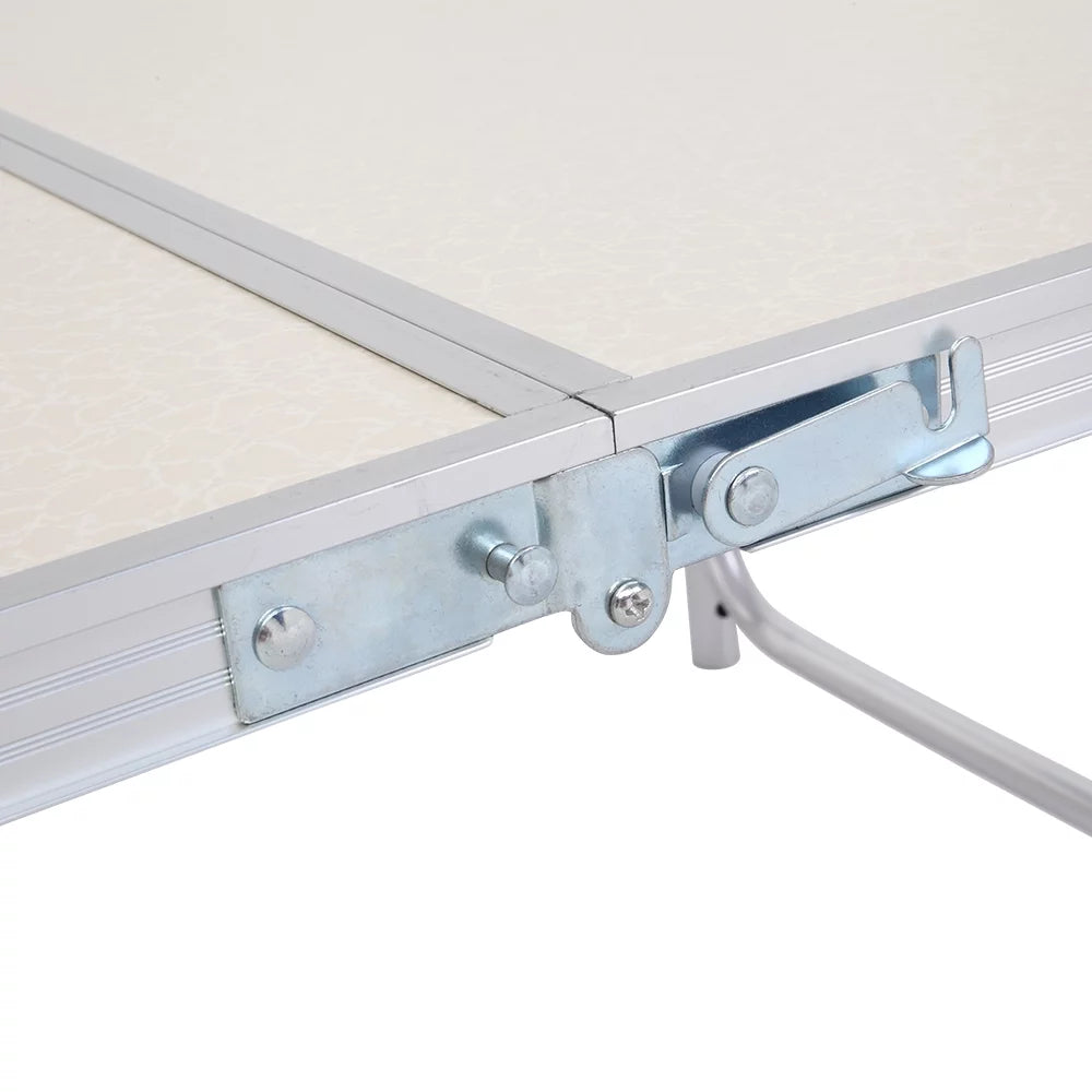 4Ft Portable Folding Aluminum Table White K59733