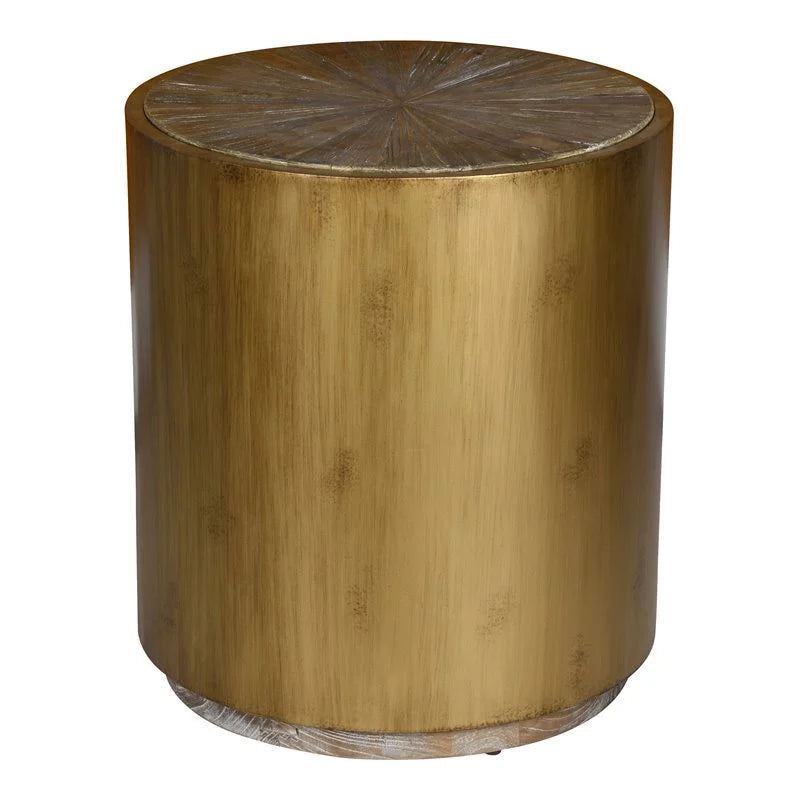 Wood and Metal End Table Set of 2 G6871