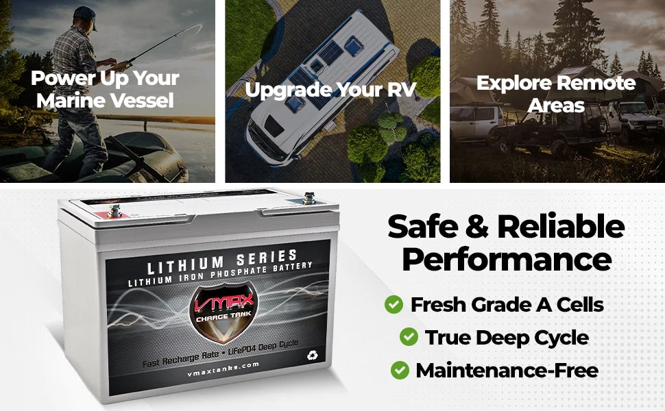 12V 100AH LiFePO4 Deep Cycle Battery with BMS H5808