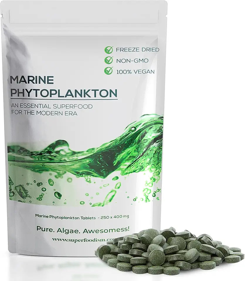 Marine Phytoplankton Supplement 250 Tablets Unflavored Z5724