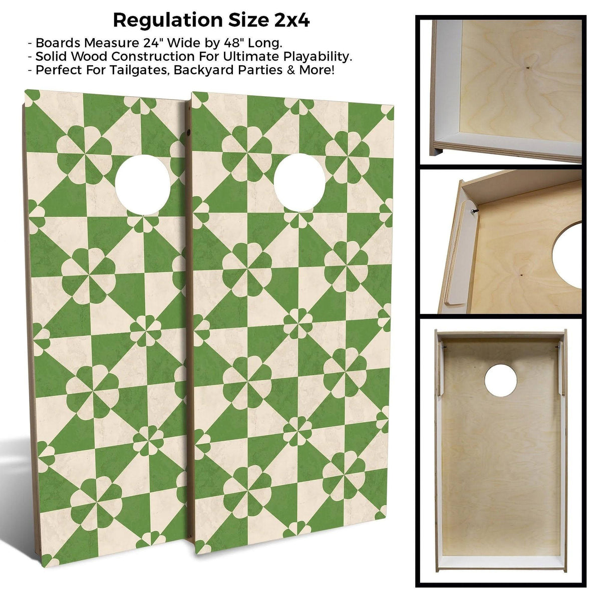Green Tile Cornhole Set with Carrying Case P247708