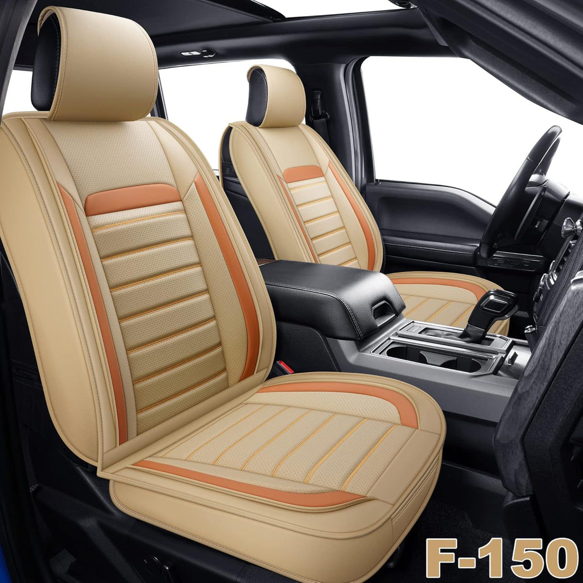 Faux Leather Car Seat Covers Front Pair I3653