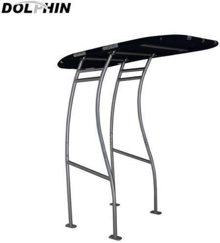 Folding Center Console Boat Tower Black Canopy Anodized Aluminum W587148