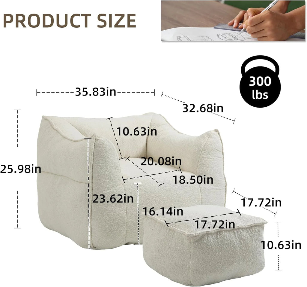 Sofa Chair with Ottoman U218783