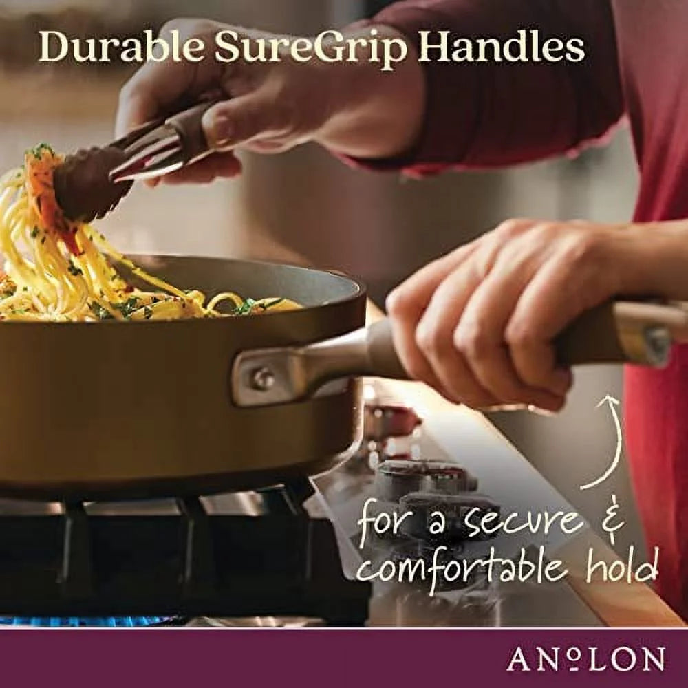 Hard-Anodized Non-stick 4-Quart Covered Square Saute D92412