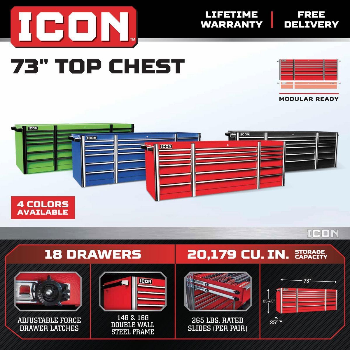 73 in. Top Chest B413939
