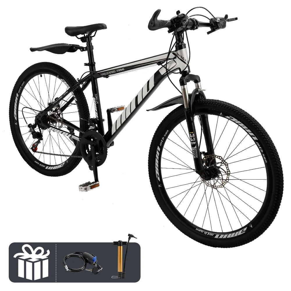 Full Suspension 21 Speed 26 inch Dual Disc Brake Mountain Bike B24656